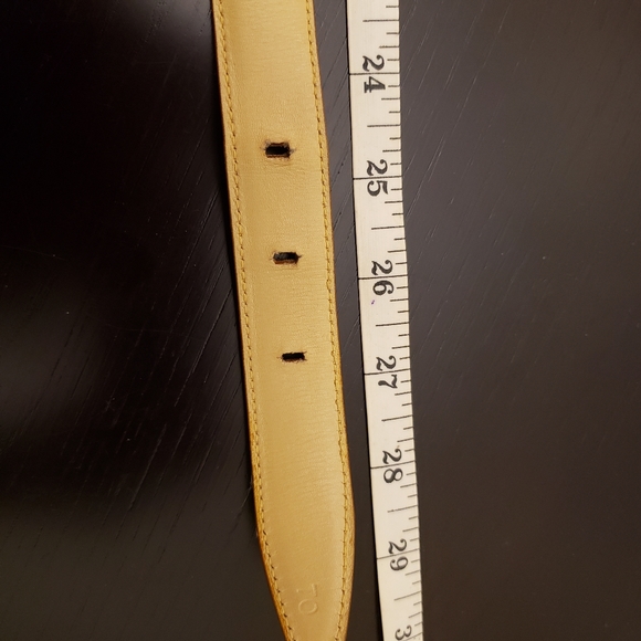 Ferragamo 2101 tan snake print leather belt with gold tone buckle - Picture 8 of 9